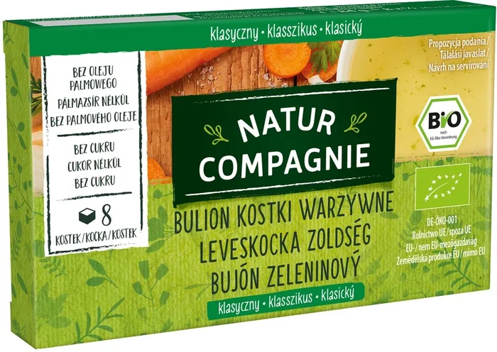 Brühe – Gemüsewürfel ohne Zuckerzusatz BIO 84 g – NATUR COMPAGNIE