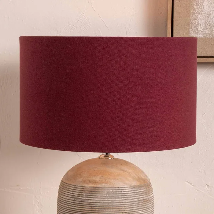 Burgundy Cylinder Lampshade for Table Lamps and Floor Lamps