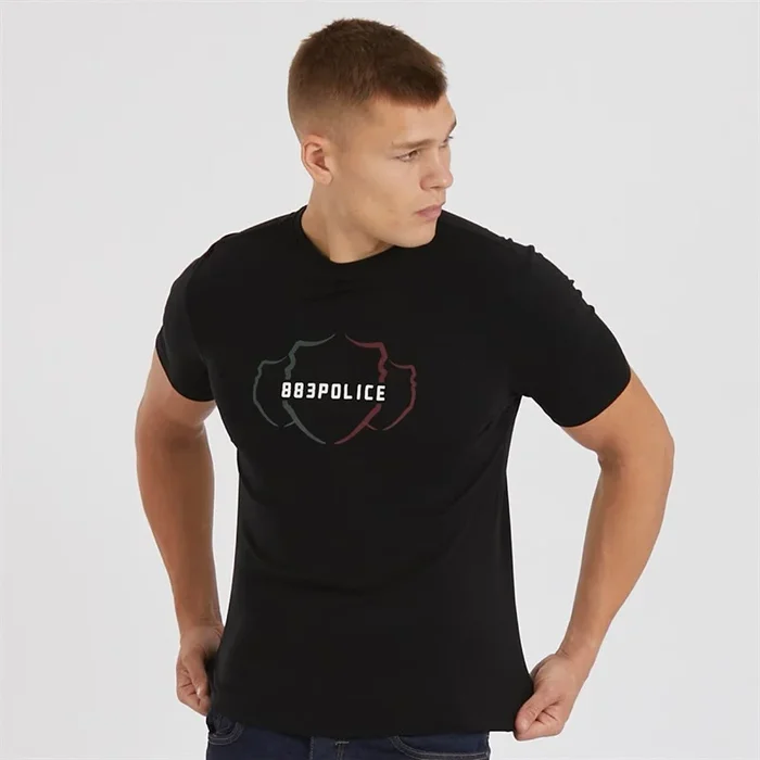 Buy 883 Police Mens Tyward T-Shirt Black