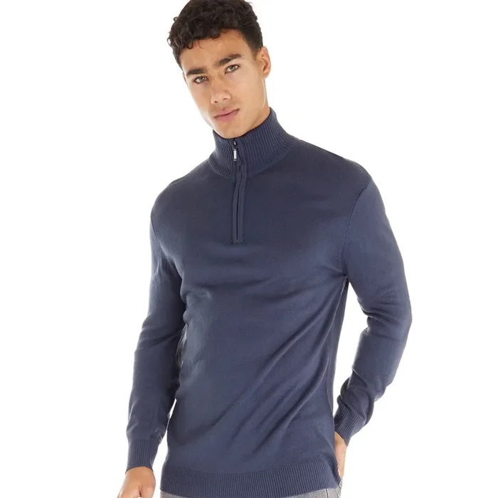 Buy Avant Garde Mens Dagenham 1/4 Zip Jumper Navy