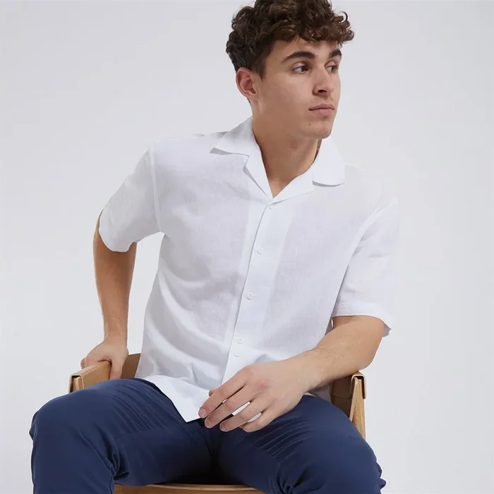 Buy Bench Mens Auxin Short Sleeve Shirt White