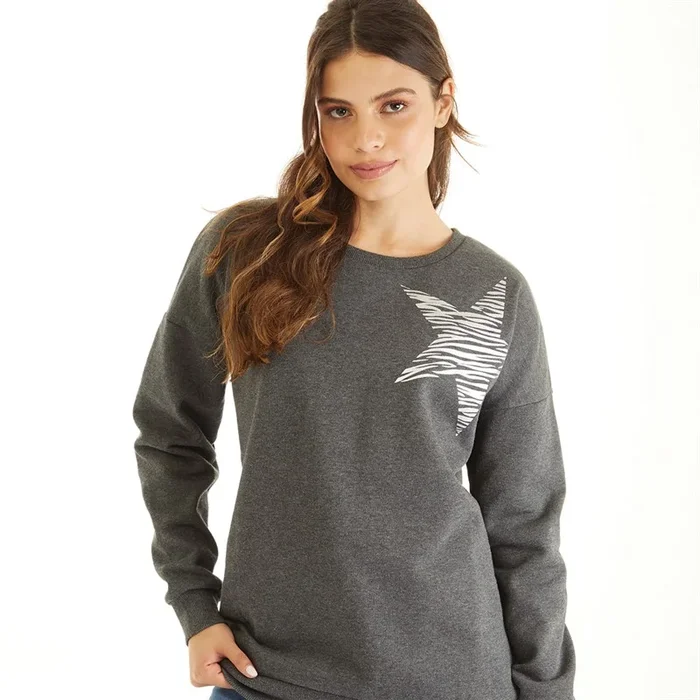 Buy Board Angels Womens Crew Neck Sweatshirt Grey