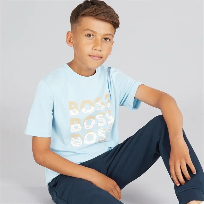 Buy BOSS Boys T-Shirt Persian Blue