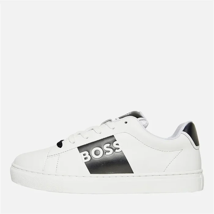 Buy BOSS Junior Boys Cupsole Trainers White