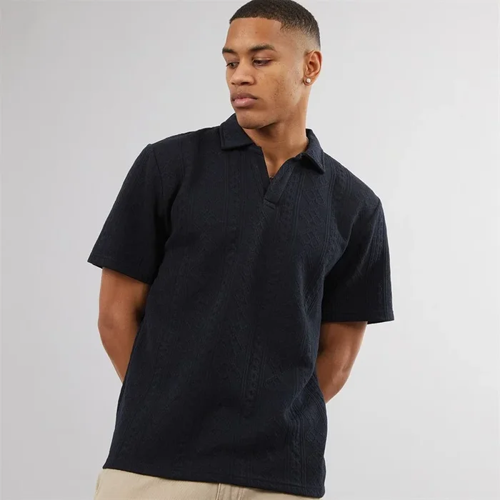 Buy Brave Soul Mens Cleves Polo Dark Navy
