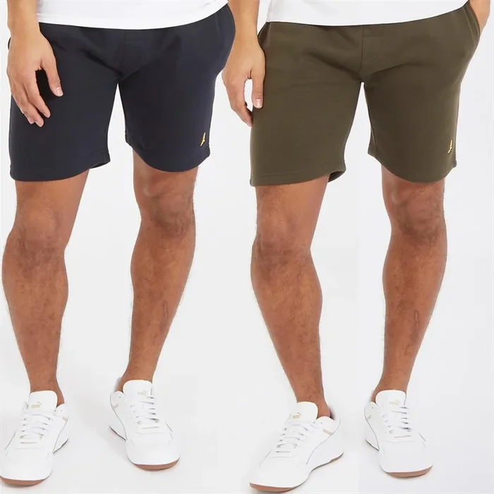 Buy Brave Soul Mens Two Pack Mccartney Shorts Navy/Khaki