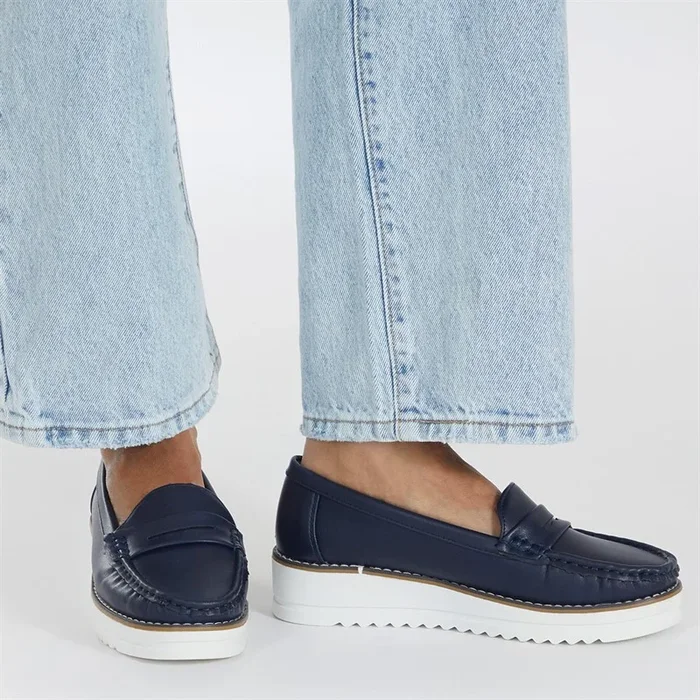 Buy Brave Soul Womens Sloan Loafers Navy