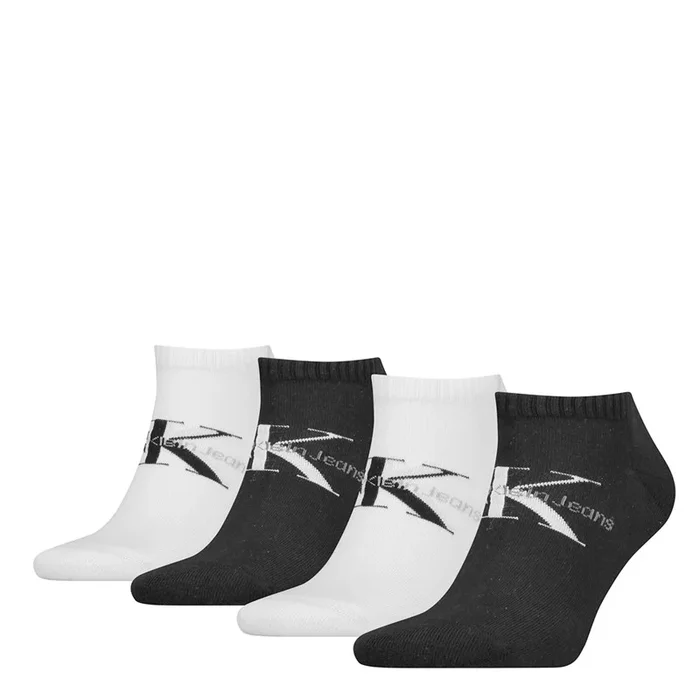 Buy Calvin Klein Mens Four Pack Trainer Socks Black Combo