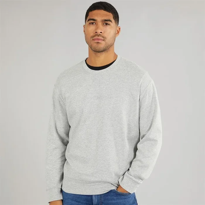Buy Calvin Klein Mens Long Sleeve Sweatshirt Medium Grey Heather