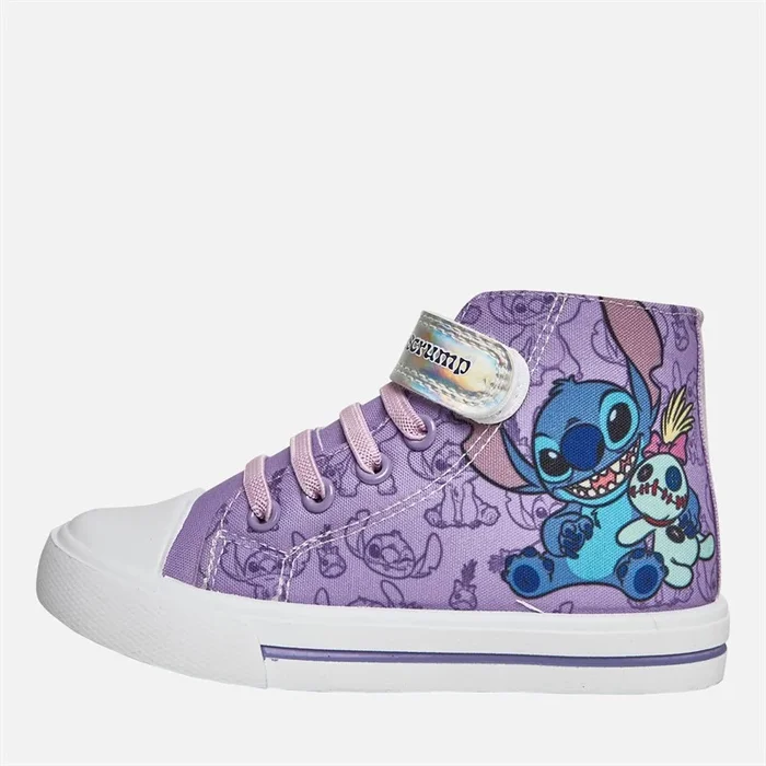 Buy Character Girls Lilo And Stitch Hi-Top Canvas Trainers Multi