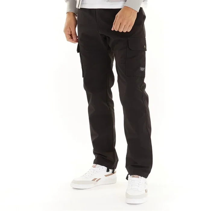 Buy Closure London Mens Ripstop Open Hem Cargo Pants Black