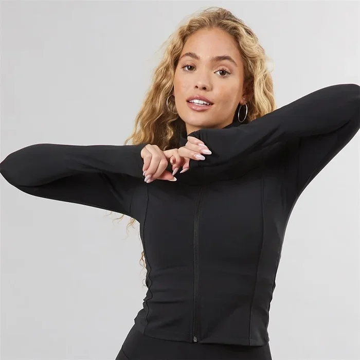 Buy Closure London Womens Second Skin Zip Top Black