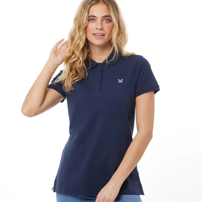 Buy Crew Clothing Womens Exmouth Polo Navy