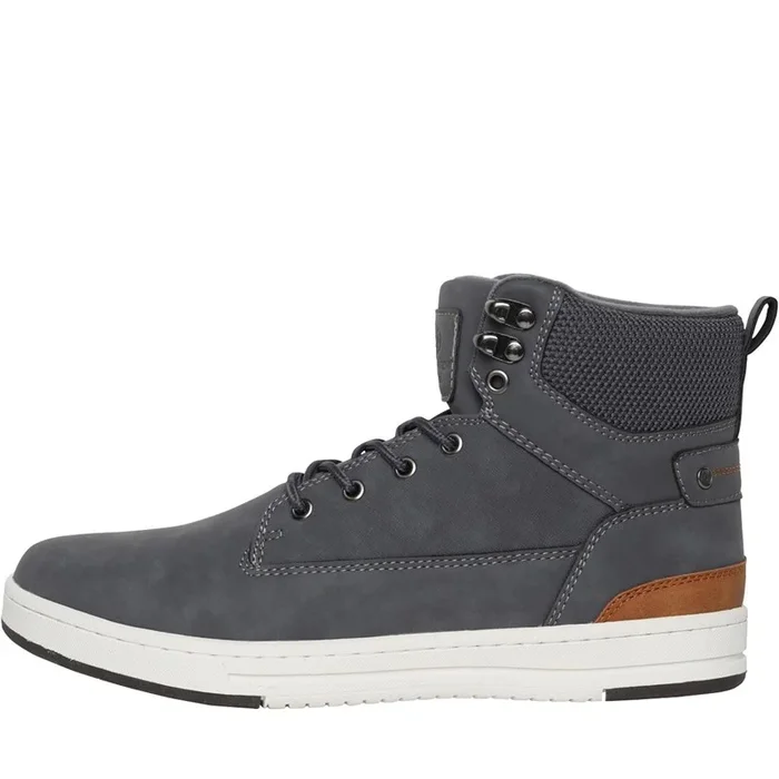 Buy Crosshatch Mens Staiger Hi-Top Trainers Grey