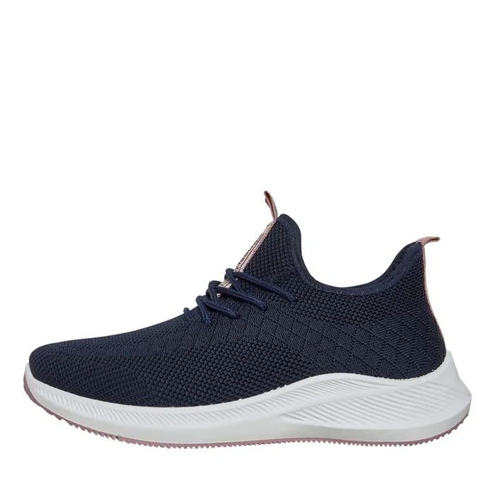 Buy Crosshatch Womens Ridgeway Trainers Navy/Pink