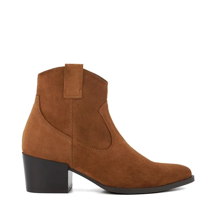 Buy Dune Womens Possible Western Boots Tan Suede