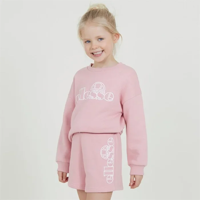 Buy Ellesse Girls Bella Sweatshirt And Shorts Set Pink