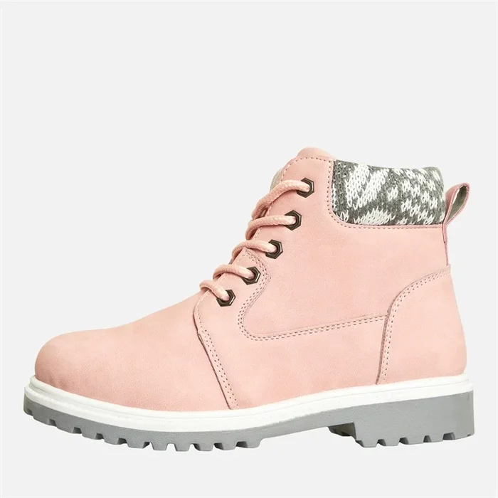 Buy Fluid Girls Cleat Sole Lace Up Boots Pink