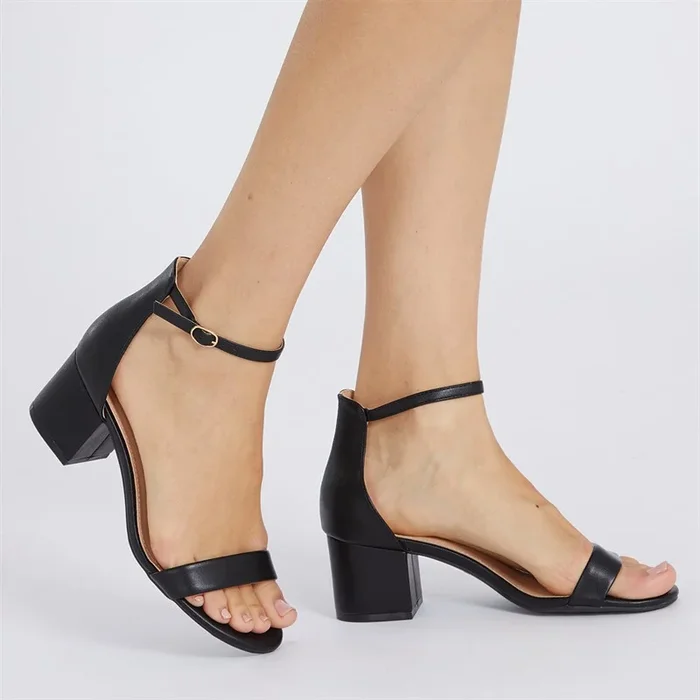 Buy Fluid Womens Hallie Block Heel Sandals Black