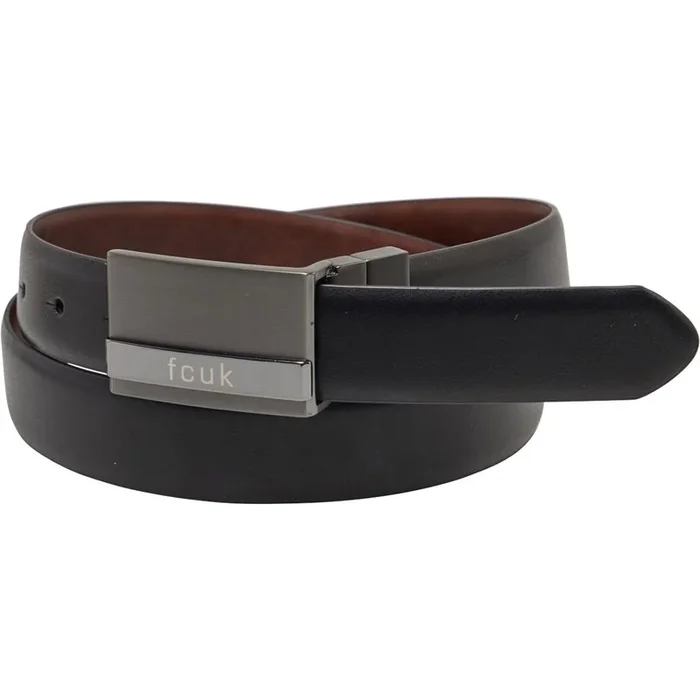 Buy French Connection Mens FCUK Reversible Buckle Belt Black/Brown
