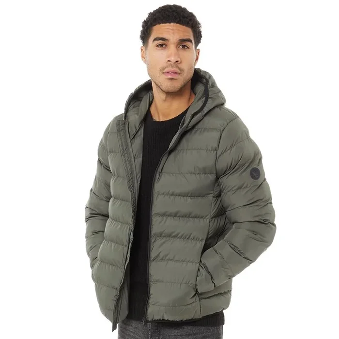 Buy French Connection Mens Row 2 Hooded Jacket Khaki