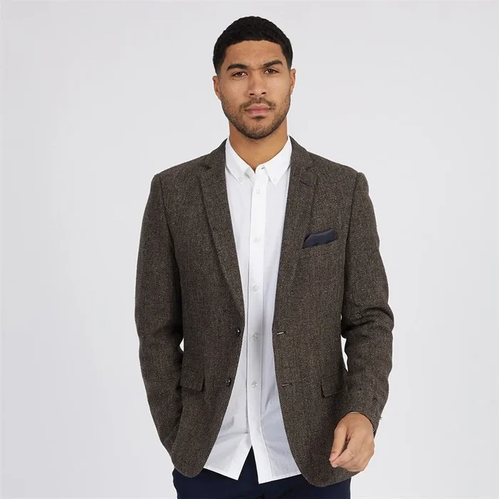 Buy French Connection Mens Tweed Blazer Brown