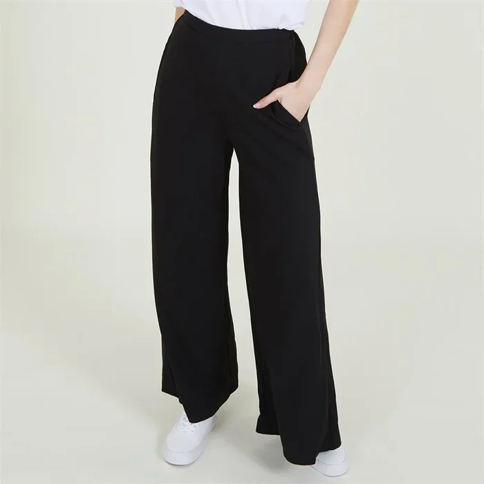 Buy French Connection Womens Crepe Wide Leg Trousers Black