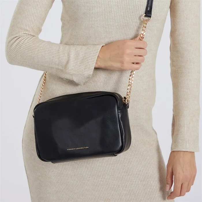 Buy French Connection Womens Crossbody Quilt Bag Black