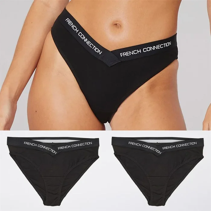 Buy French Connection Womens Three Pack Vee Briefs Black