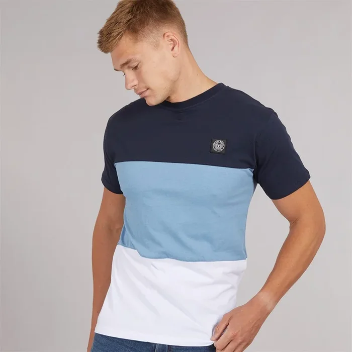 Buy Henleys Mens Henpanel T-Shirt Navy