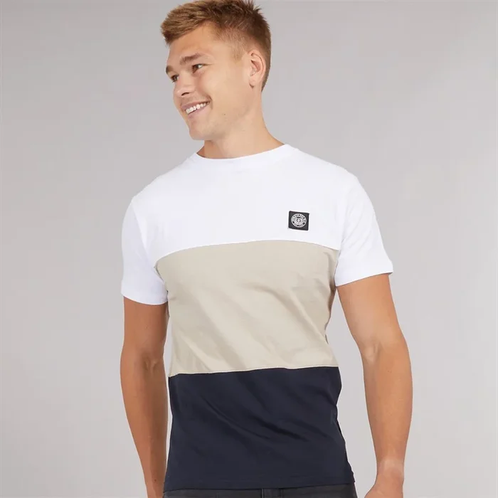 Buy Henleys Mens Henpanel T-Shirt White
