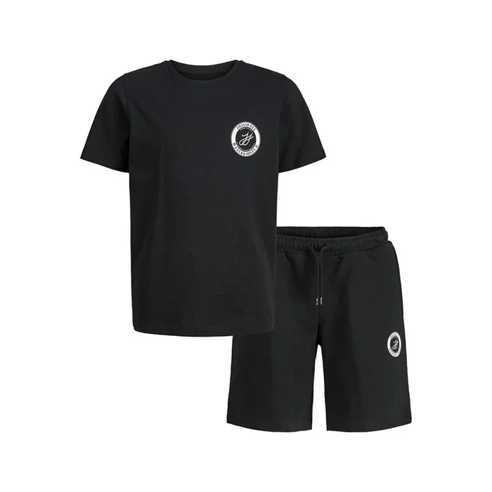 Buy JACK & JONES Boys Theo T-Shirt And Shorts Co-Ord Set Black