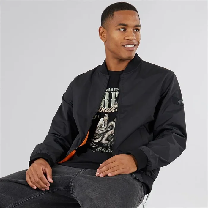 Buy JJ REBEL Mens Montana Bomber Jacket Black