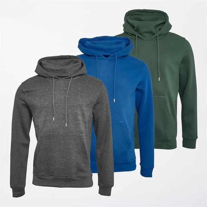 Buy JUICE Mens Venmark Three Pack Snood Hoodies Charcoal Marl/Jungle Green/Blue
