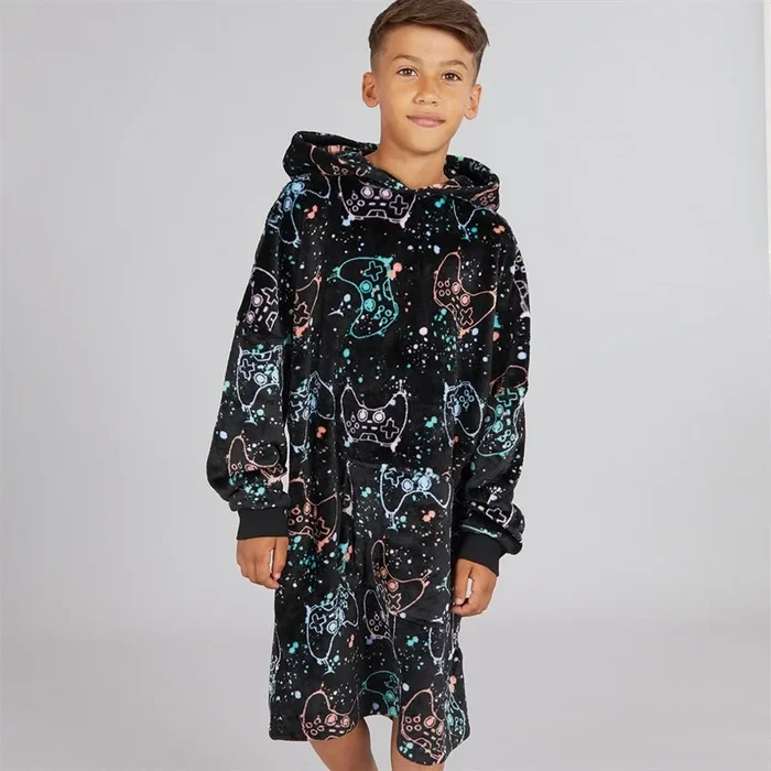 Buy Kangaroo Poo Boys Gamersleep Blanket Hoodie Black