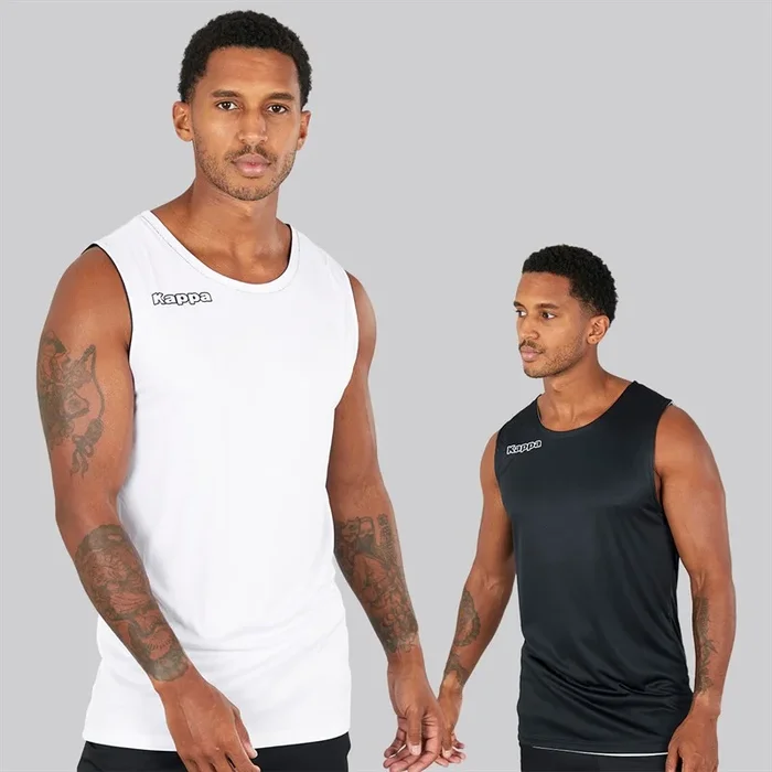 Buy Kappa Mens Alble Reversible Sleeveless Training Top Black/White