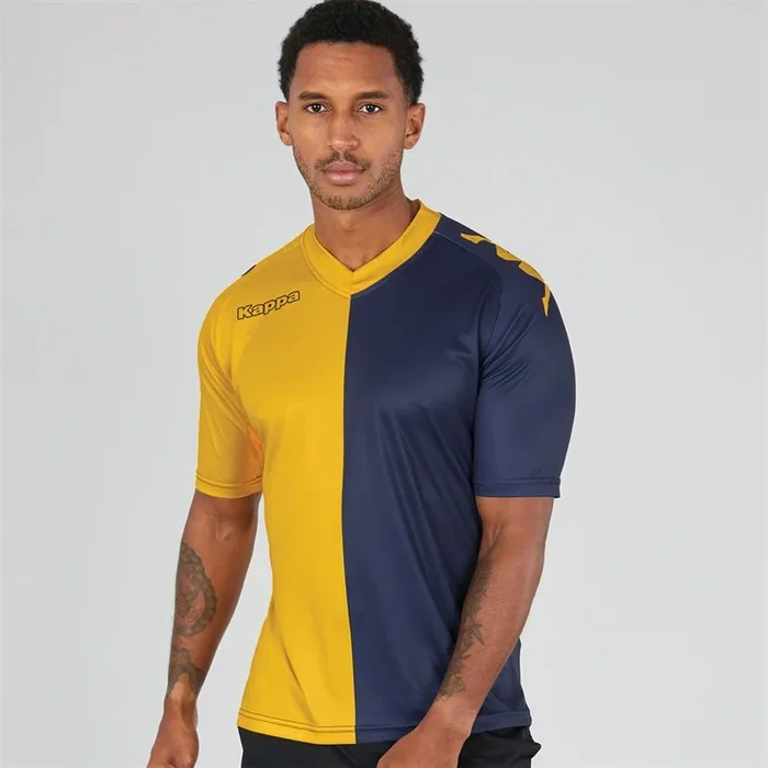 Buy Kappa Mens Wagliar Slim Fit Match Jersey Yellow/Chrome