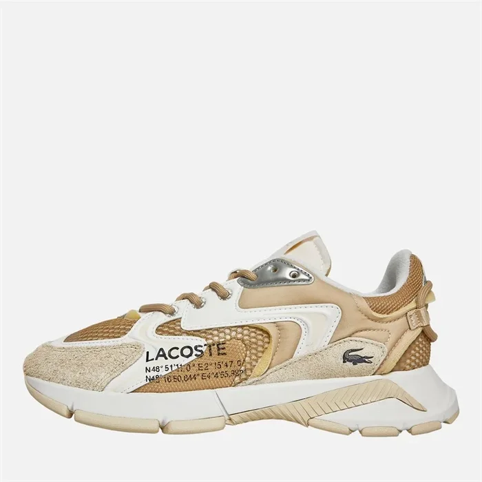 Buy Lacoste Mens L003 Neo Trainers Tan/White