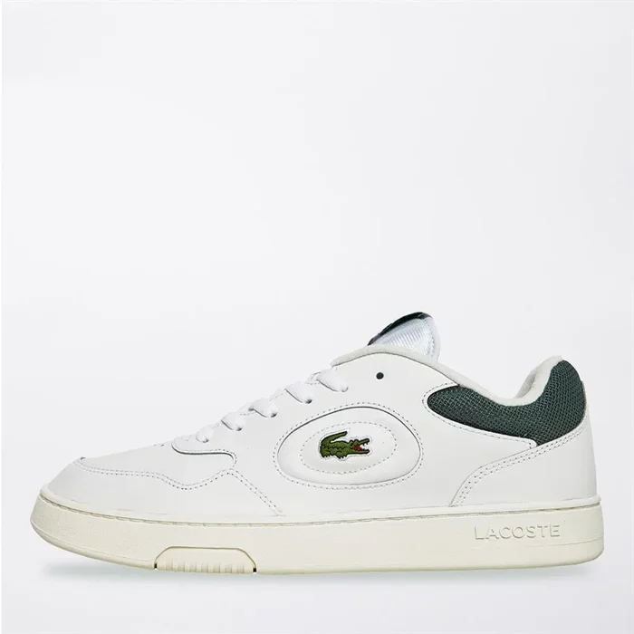 Buy Lacoste Mens Lineset Trainers White/Dark Green