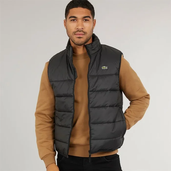 Buy Lacoste Mens Puffer Gilet Black/Black