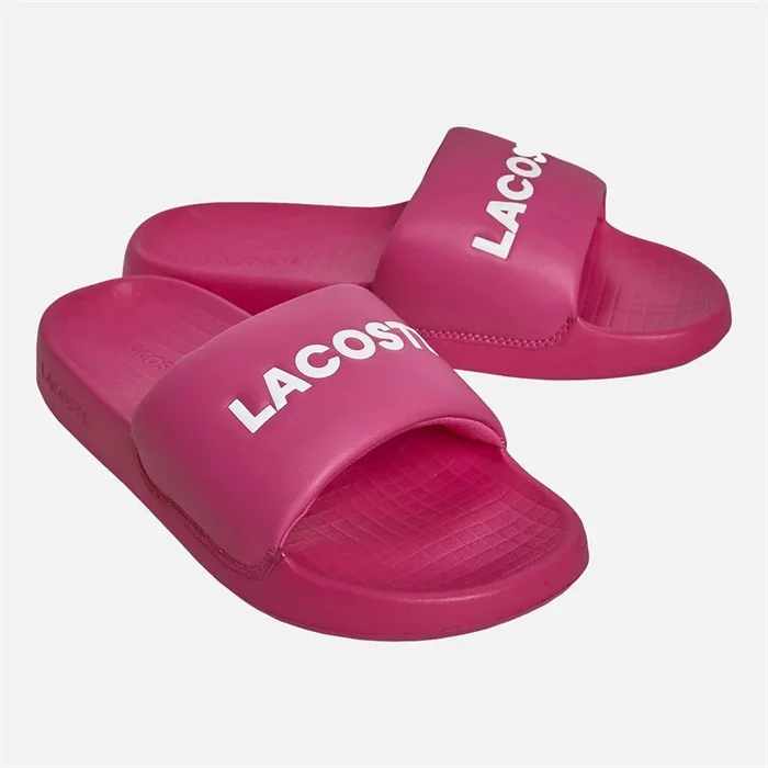 Buy Lacoste Womens Serve Slides 1.0 Pink/White