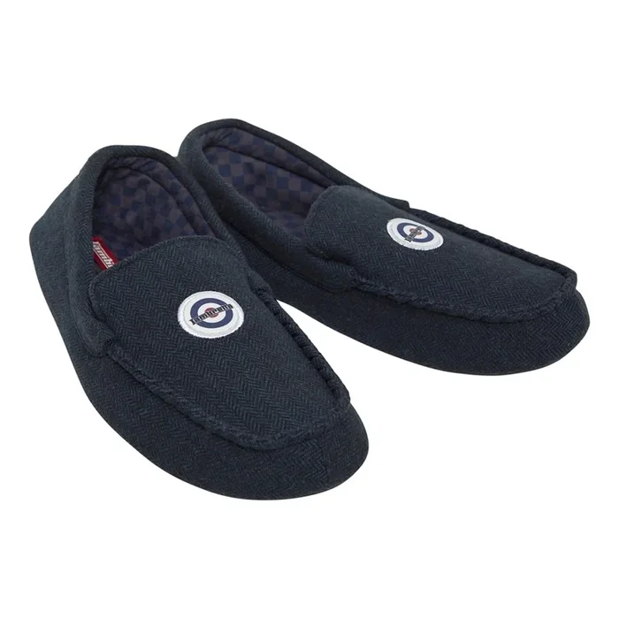 Buy Lambretta Mens Bug Slippers Navy Herringbone