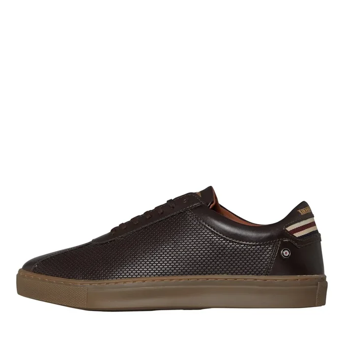 Buy Lambretta Mens Polter Trainers Chocolate/Gum