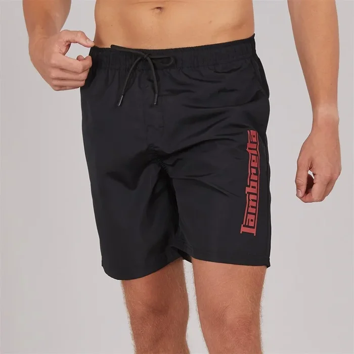 Buy Lambretta Mens Swim Shorts Black