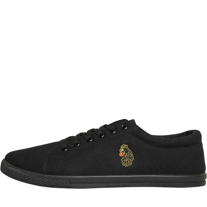 Buy LUKE 1977 Mens Cullen Canvas Pumps Black Mono