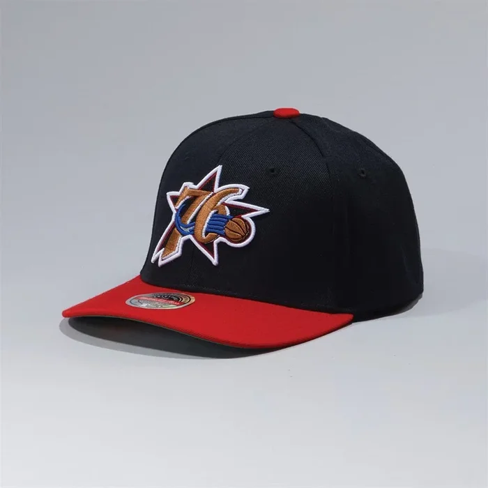 Buy Mitchell & Ness Philadelphia 76ers NBA Team 2 Tone Snapback Cap Black/Red