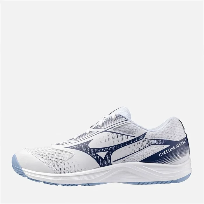 Buy Mizuno Cyclone Speed 5 Volleyball Shoes White/Bellwether Blue/Bel Air Blue