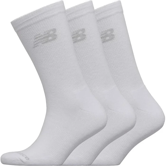 Buy New Balance Three Pack Cushioned Crew Socks White