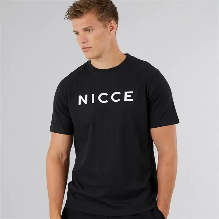 Buy NICCE Mens Denno T-Shirt Coal
