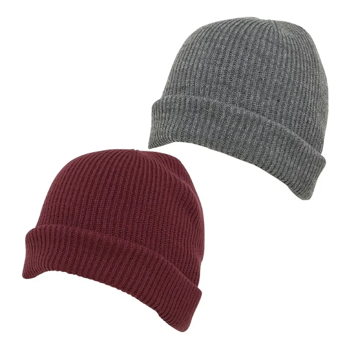 Buy Onfire Mens Two Pack Beanies Charcoal/Red